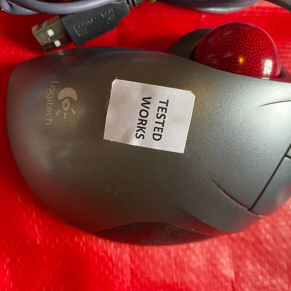 LOGITECH T-BB18 TrackMan Wheel Marble Mouse USB 2-Buttons W/Scroll, 810-000766 - Picture 3 of 7